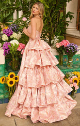 26412 - Ava Presley - Floral Jacquard Ball Gown