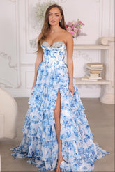 26441 - Ava Presley - Floral Ruffle Ball Gown