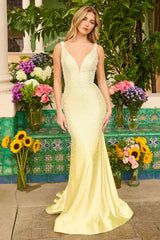 47278 - Ava Presley - Beaded Pearl Mermaid Dress