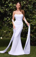 Caitlin Gown - Convertible Tie Chiffon Dress - Off White