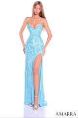 89131 - Amarra - Strapless Sequin Fitted Gown