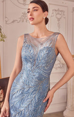 A1362 - BEADED SHEATH FORMAL GOWN - Andrea & Leo