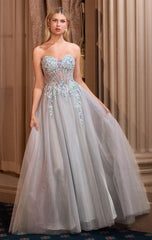 A1478 - Weaving Ivy Beaded Gown - ANDREA & LEO