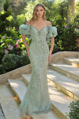 A1488 - Flowing Water Mermaid Gown - Andrea & Leo