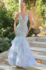 A1493 - Diana Tulle Mermaid Gown - Andrea & Leo