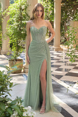 A1494 - Sculptural Sequin Column Dress - Andrea & Leo