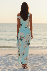 Amalfi Maxi Dress - Mint Floral Print Dress