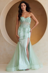 Blakely Gown - Strapless Corset Dress With Lace Up Back