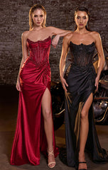 MAVERICK GOWN - CORSET DRESS WITH PLEATED BODICE