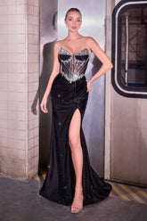 Carissa Gown - Sparkling Strapless Corset Evening Dress