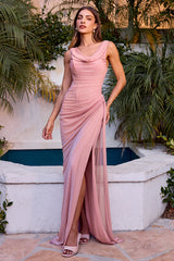 NEVADA GOWN - DRAPED EVENING DRESS