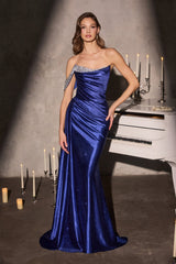 Demi Gown - One Shoulder Stretch Glitter Dress