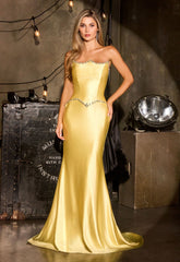Viktoria Gown - Strapless Crystal Edged Corset Dress