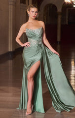 Femka Gown – Draped Waist Strapless Dress