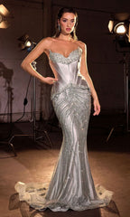 NEELA GOWN - STRAPLESS MERMAID DRESS WITH SCULPTED CORSET BODICE