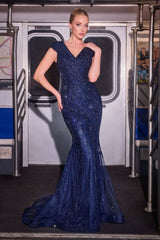 Eleanor Gown - Beaded V-Neck Evening Dress