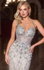 Dixie Gown - Crystal Embellished Halter Dress