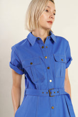 THE ESSENTIAL SHIRT DRESS - BLUE