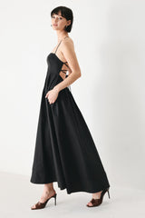 PURE LINE OPEN BACK MIDI DRESS - FINAL SALE
