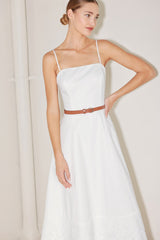 DELICATE ICON WHITE MIDI DRESS