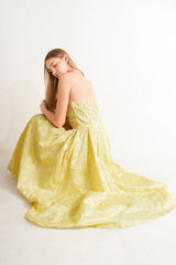 BUTTERCUP BLOOM LEMON YELLOW MIDI DRESS- FINAL SALE