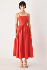 THE RIVIERA NIGHTS CUT-OUT MIDI DRESS