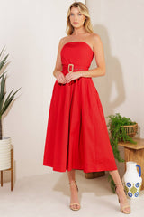 DAYS THAT FADE WOVEN MIDI DRESS - FINAL SALE