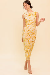 Wild As Ever - Power Mesh Cheetah Print Bodycon Midi Dress