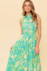 DAYS WITH YOU MIDI SHIRT DRESS - GREEN - FINAL SALE