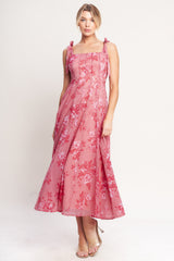 ROMANTIC CANOPY PINK MIDI DRESS - FINAL SALE