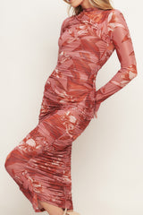 Size Small, INSTA WORTHY SIENNA POWER MESH MIDI DRESS - FINAL SALE