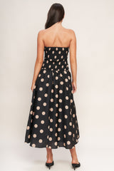 Size Medium, SPOTLIGHT HOUR POLKA DOT MIDI DRESS - FINAL SALE