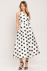 CAFÉ NOIR POLKA DOT MIDI DRESS - FINAL SALE