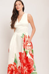 ROMANCE EDIT IVORY MIDI DRESS
