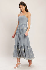 SALT AIR STRIPE INDIGO MIDI DRESS