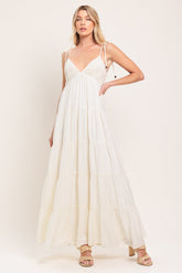 AZURE REVERIE CREAM MAXI DRESS