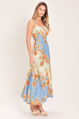 SUMMER SERENADE FLORAL MIDI DRESS