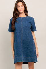 SIMPLY PUT TOGETHER DENIM MINI DRESS - FINAL SALE