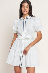 A LITTLE BIT LOVELY WHITE MINI DRESS