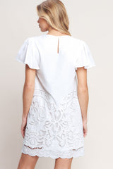 ALL THE RIGHT REASONS WHITE EYELET DRESS
