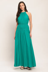 RIVER WALK TEAL MAXI DRESS