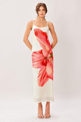 BLOOM STATEMENT POWER MESH CAMI MIDI DRESS - FINAL SALE