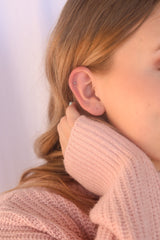 Tiny Heart Flat Back Stud Earring