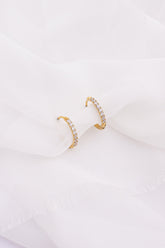 Mini Crystal Hoop Earring
