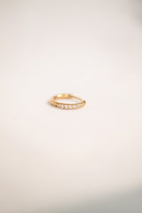 Micro Crystal Hoop in Gold