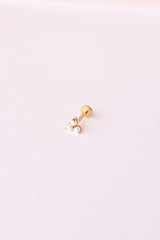 Pearl Trio Flat Back Earring