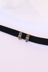 Astara Black Enamel Hoop Earring