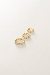Micro Opal Hoop Earring