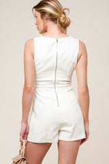 OPEN MINDED DENIM WHITE DENIM SKORT ROMPER