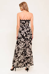 ZARIA STRAPLESS JUMPSUIT - BLACK